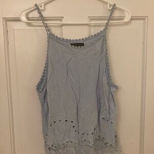 Kendall & Kylie Blue Cropped Embellished Tanktop